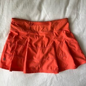 Orange Lululemon athletic Skirt